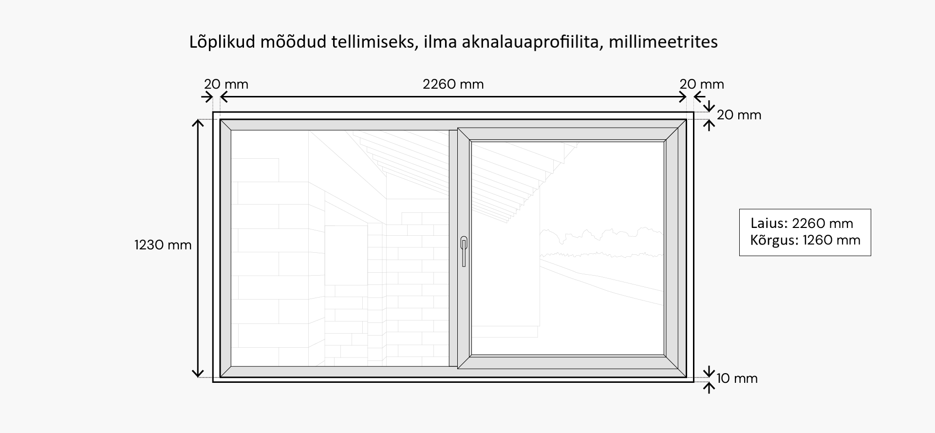 Akna tellimine ilma aknalauaprofiilita