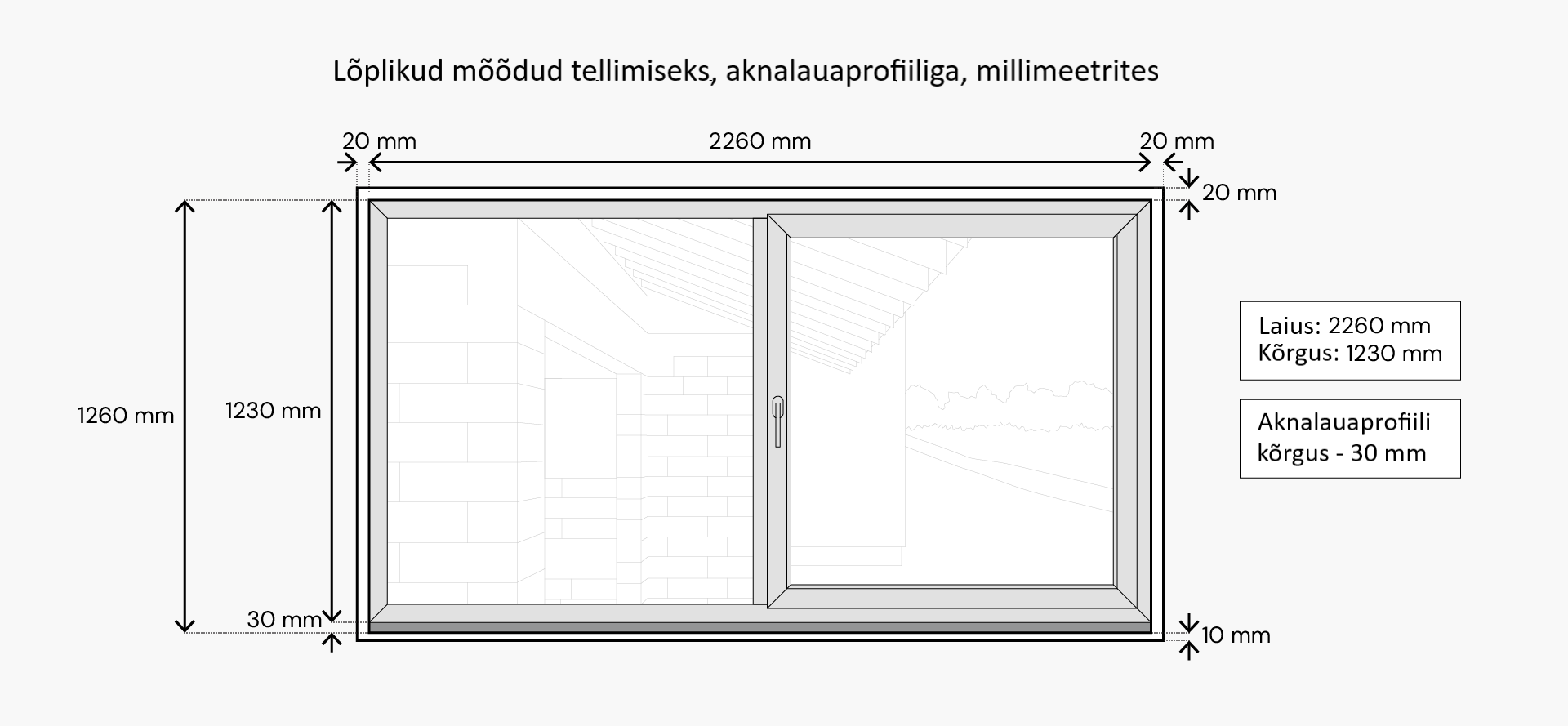 Aknalauaprofiiliga akna tellimine